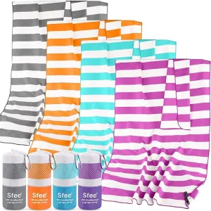 Sfee 2 in 1 Microfiber Oversized Beach Towel, Quick Dry Towel Travel Towel Camping Towel Super Absorbent Compact Lightweight Sports Towel Gym Towel for Beach,Gym, Hiking, Pool, Backpacking, Bath, Yoga