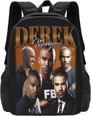 Shemar Actors Moore Backpack Laptop Computer Backpacks Travel Bag Double Shoulder Daypack for Work Hiking 15.6 Inch