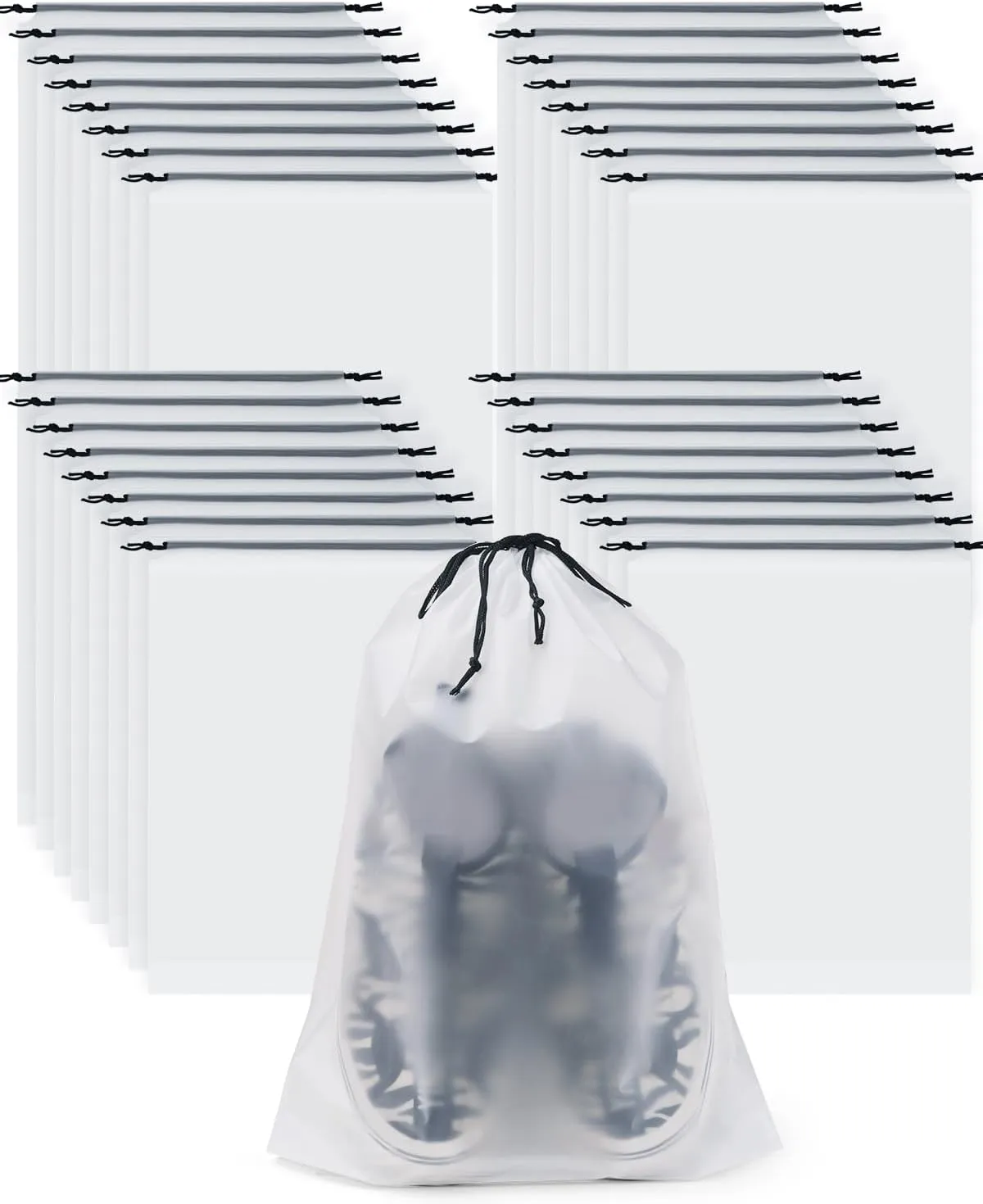 Shoe Bags for Travel, 50 Pcs Transparent Drawstring Shoe Bag, Travel Item Storage Bag, Large Storage Bag for Men and Women, Shoe Storage Bags Home Travel to Carry Convenient