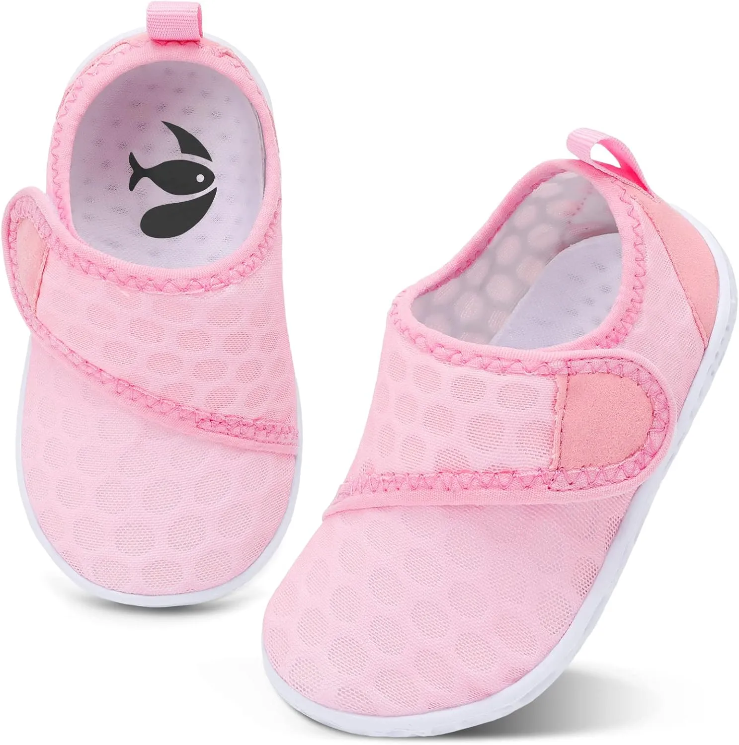 shopUAL Toddler Water Shoes Kids Girls Boys Beach Aqua Socks Skin Barefoot Walking Water Shoes Quick Dry Non-Slip Breathable Swim Pool Surf
