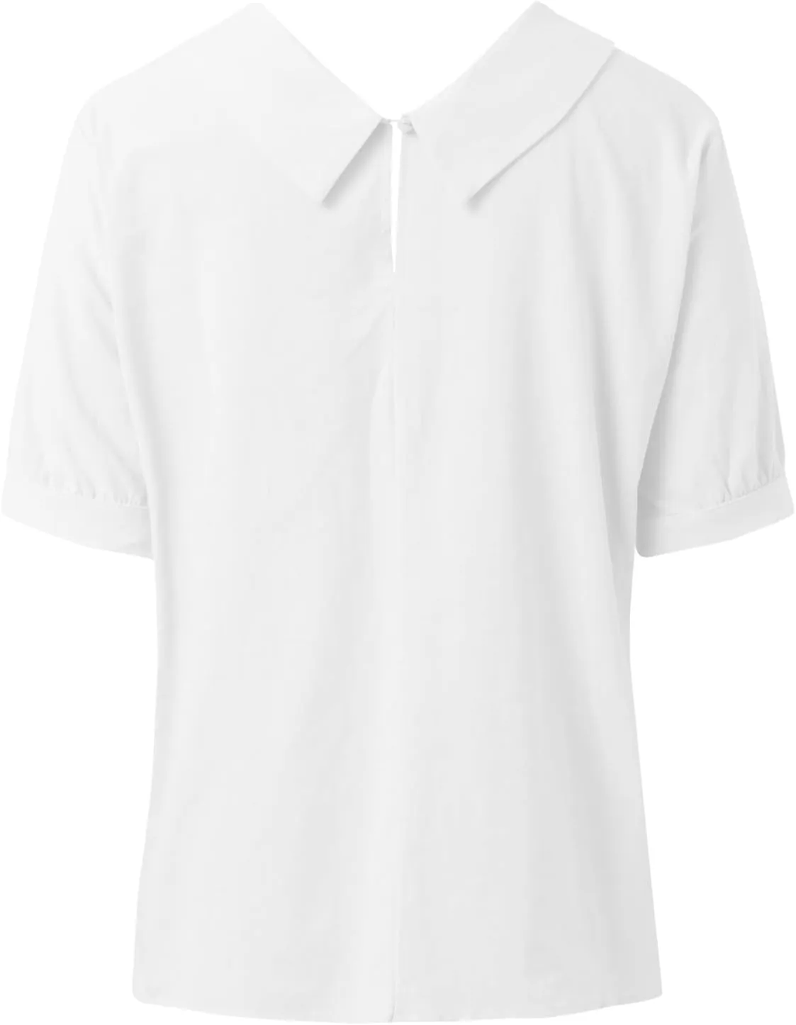 Short Sleeve Linen Shirts for Women Eyelet Summer Tops Casual Loose Blouses Gauze T-Shirts Collar Neck Basic Tee
