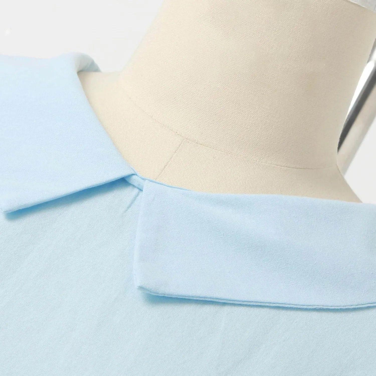 Short Sleeve Linen Shirts for Women Eyelet Summer Tops Casual Loose Blouses Gauze T-Shirts Collar Neck Basic Tee