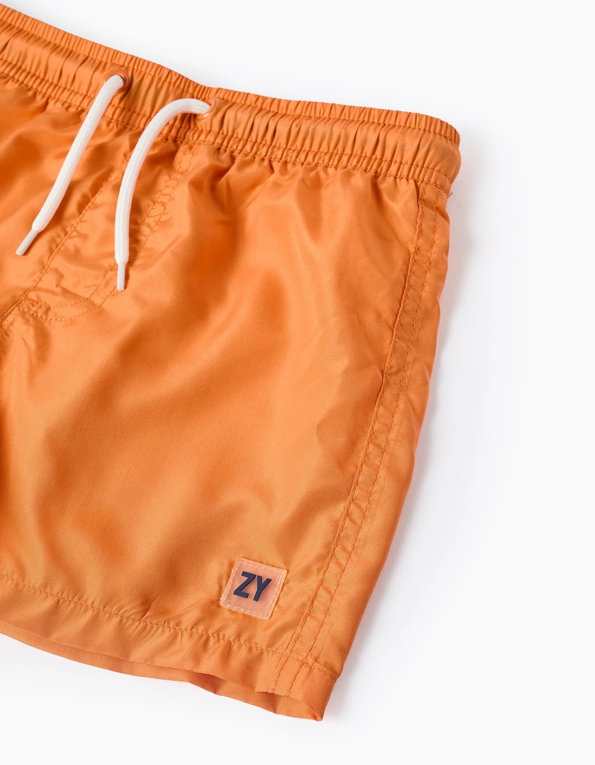 Short Swim Shorts for Boys 'Fast Dry', Orange