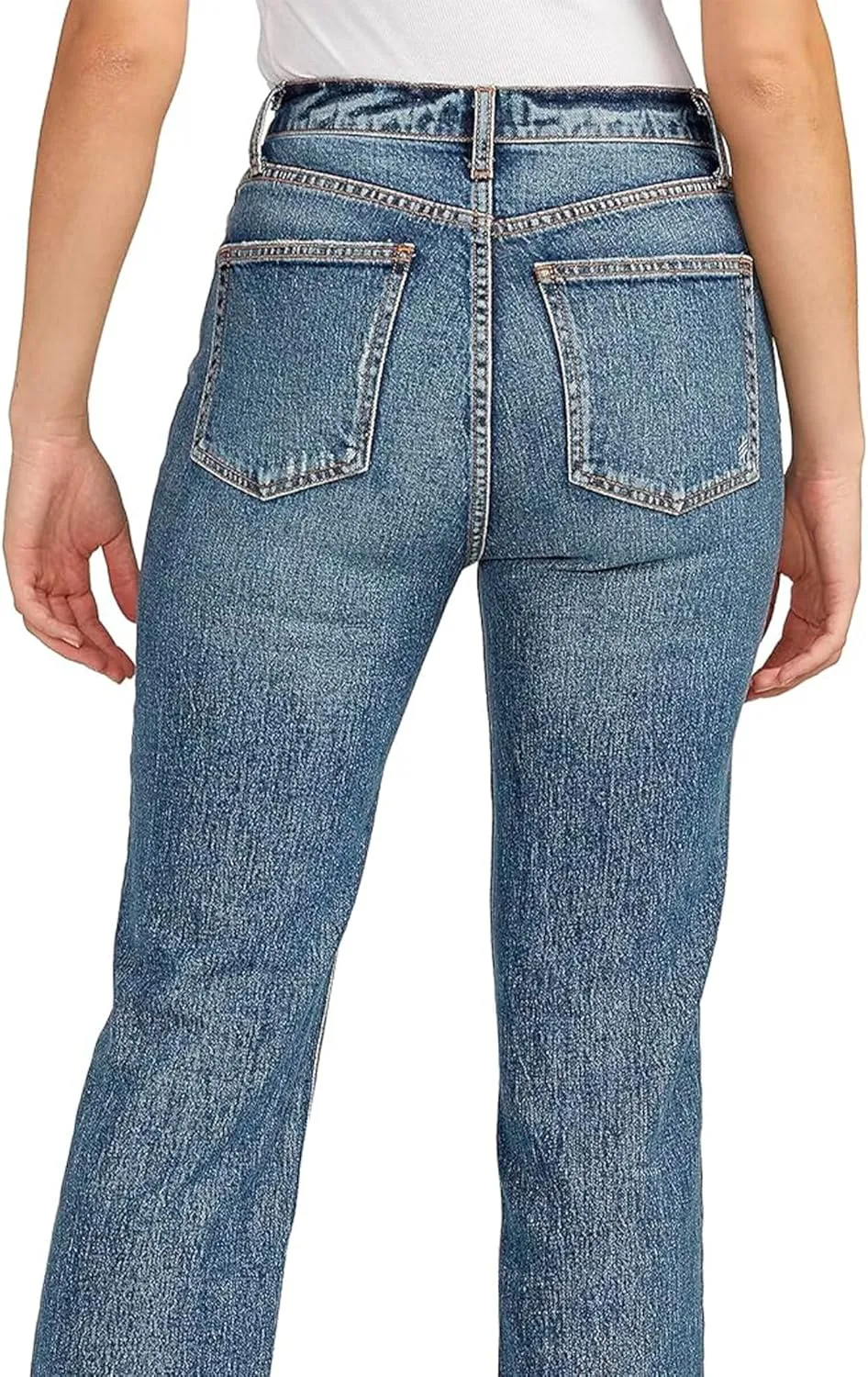 Silver Jeans Co. Women's Highly Desirable High Rise Straight Leg Jeans-Legacy
