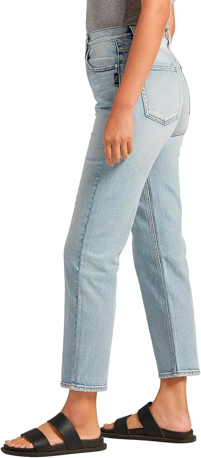 Silver Jeans Co. Women's Highly Desirable High Rise Straight Leg Jeans