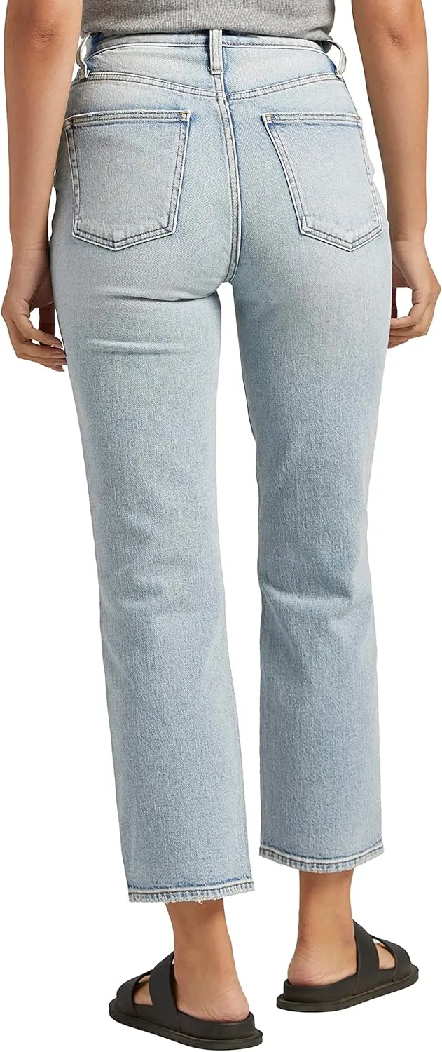 Silver Jeans Co. Women's Highly Desirable High Rise Straight Leg Jeans