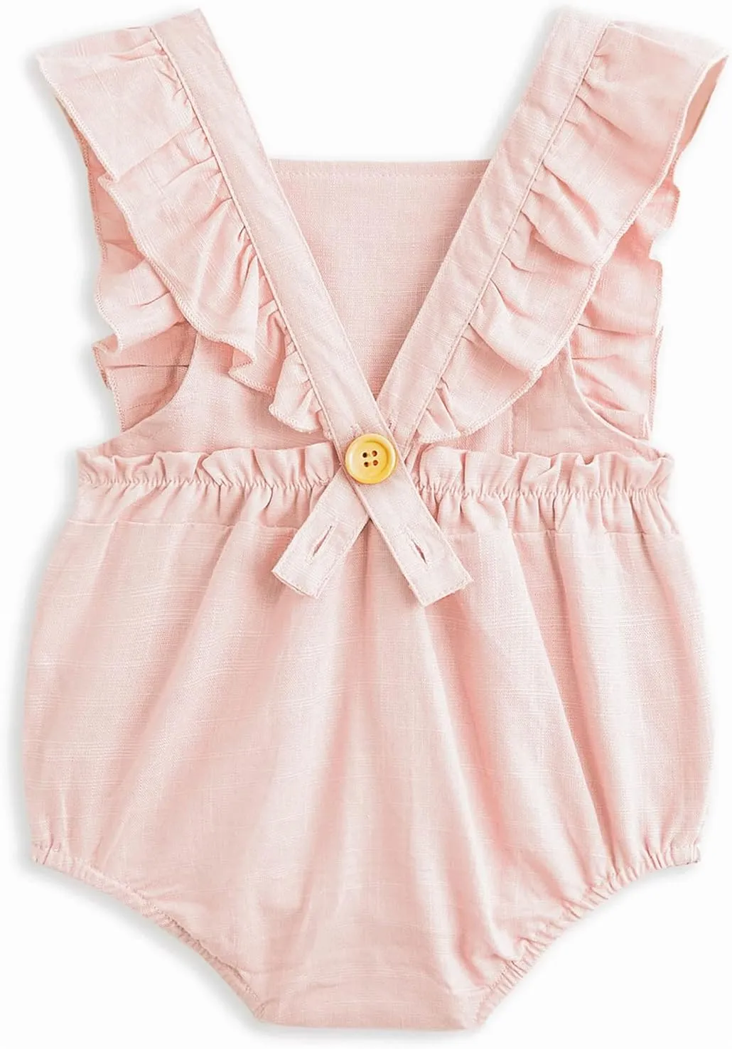 Simplee kids Baby Boys Girls Ruffle Romper Summer Outfit Jumpsuit Linen Bodysuits