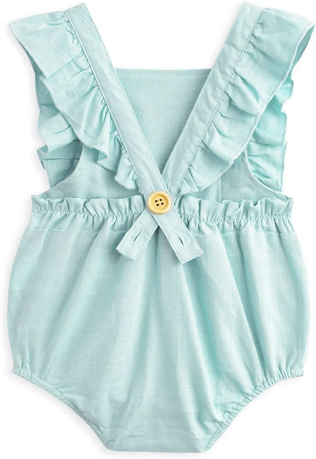 Simplee kids Baby Boys Girls Ruffle Romper Summer Outfit Jumpsuit Linen Bodysuits