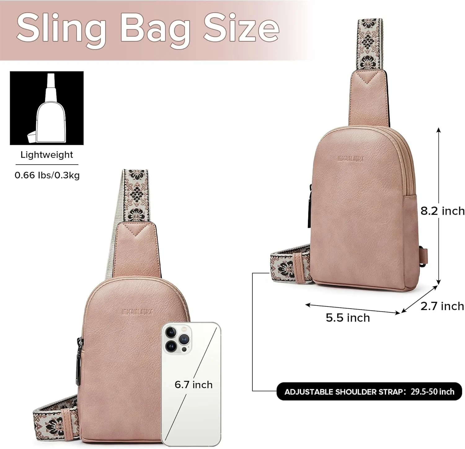 Sling Bag for Women - Crossbody & Fanny Pack for Shopping Travel