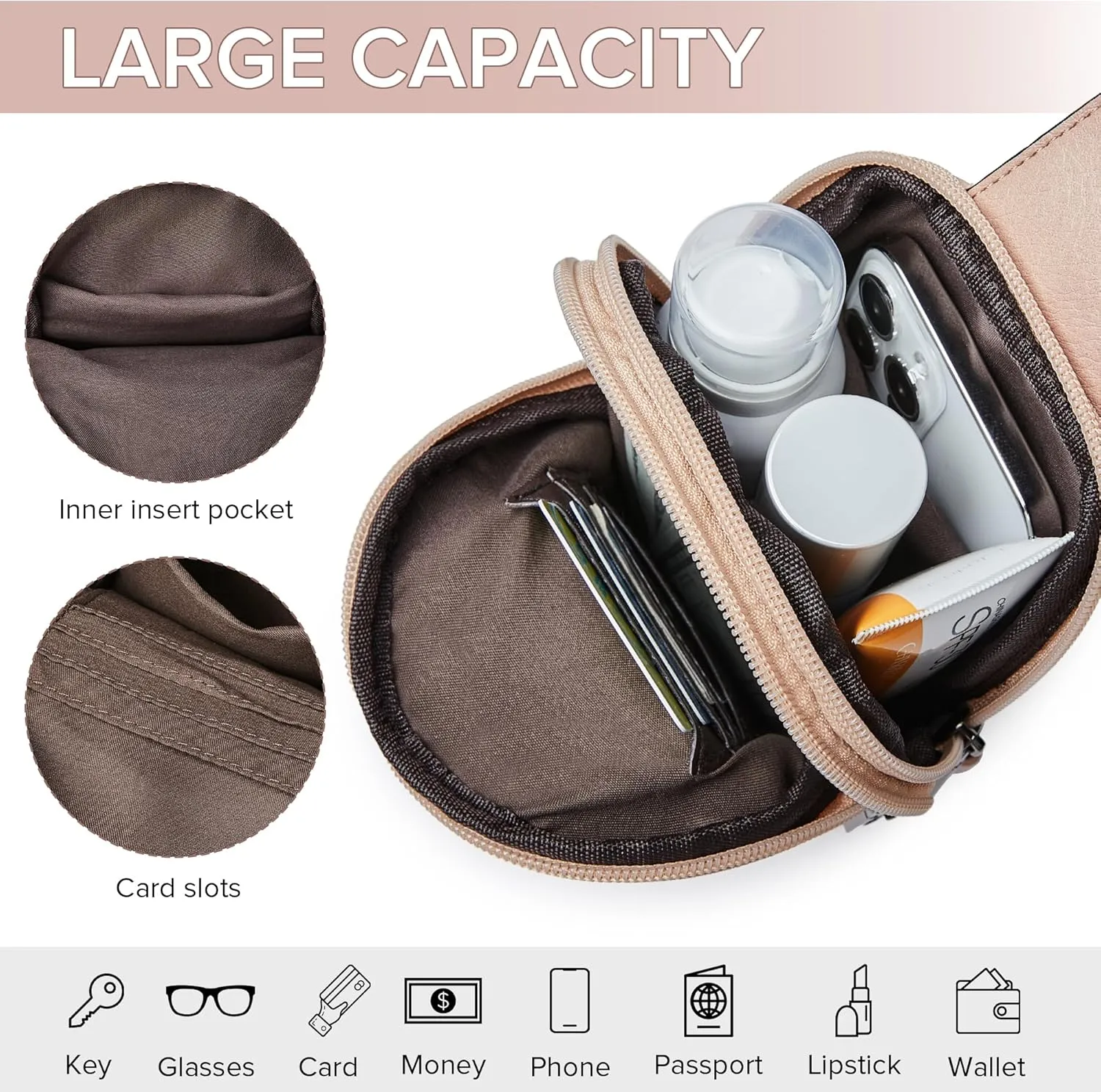 Sling Bag for Women - Crossbody & Fanny Pack for Shopping Travel