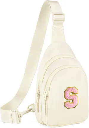 Small Initial Sling Bag for Girls & Women - Cute Crossbody Fanny Pack Gift
