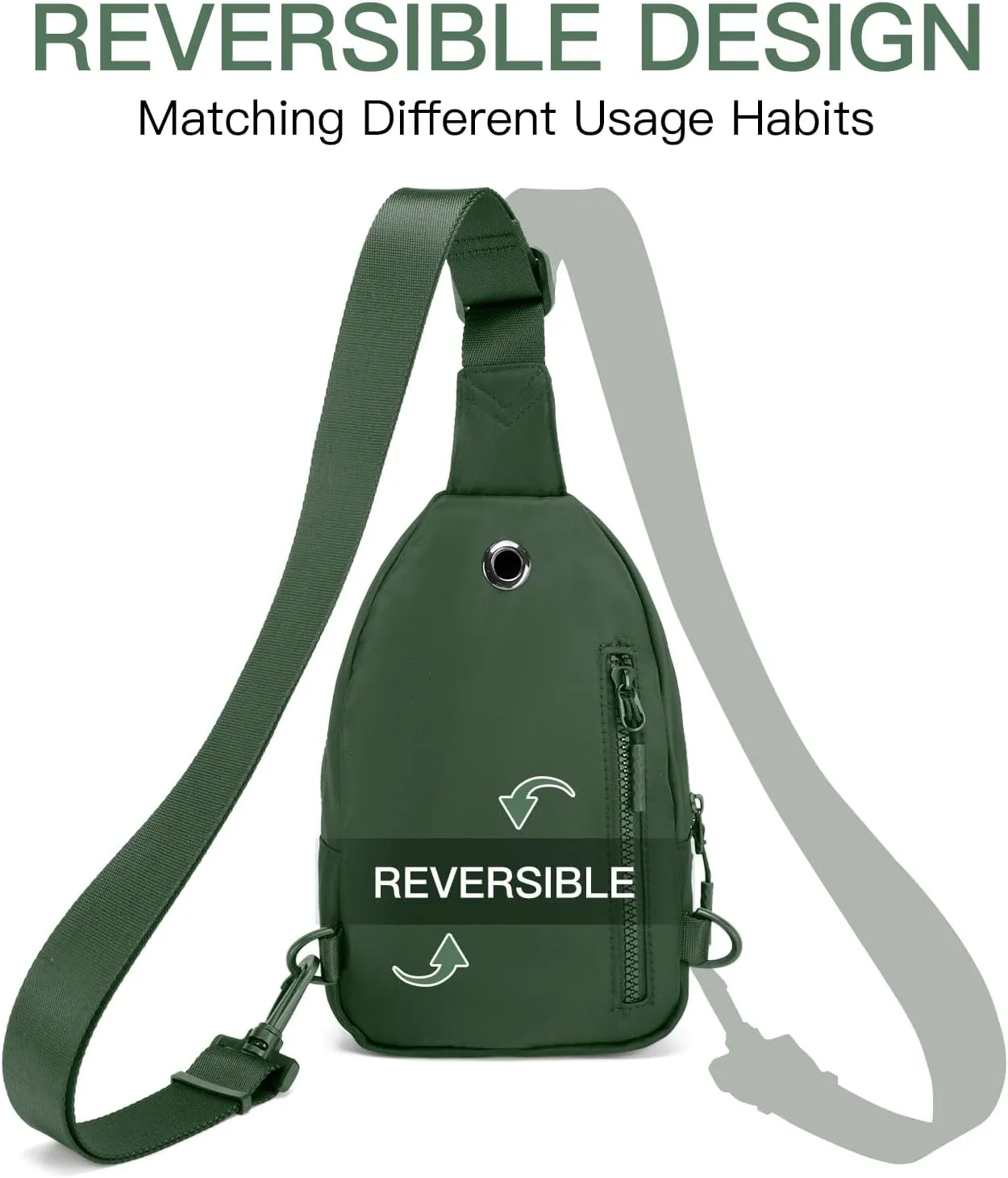 Small Sling Bag Crossbody Bag for Women with 4 Pockets Cross Body Fanny Pack Womens Chest Bag for Outdoors Traveling