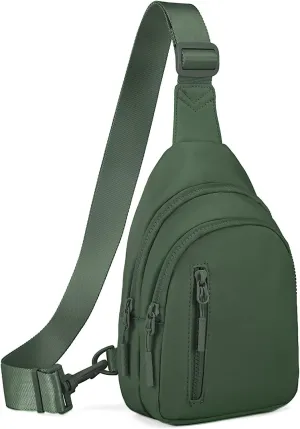 Small Sling Bag Crossbody Bag for Women with 4 Pockets Cross Body Fanny Pack Womens Chest Bag for Outdoors Traveling