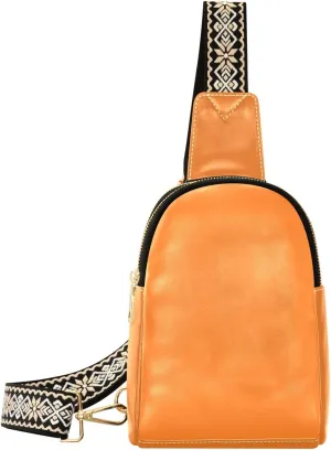 Small Sling Bag for Women Chocolate Crossbody Fanny Packs for Travel, Casual 20828