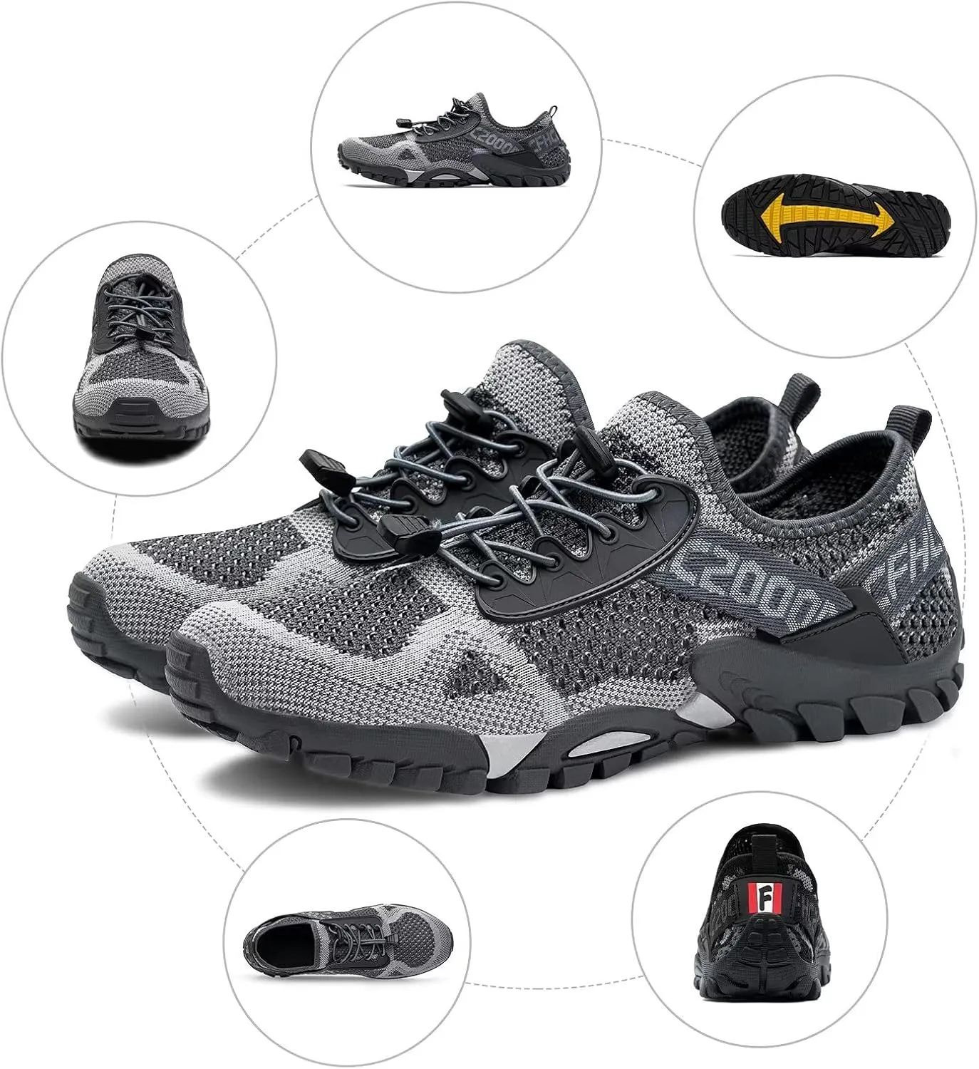 SOBASO Water Shoes Women Men Quick Drying Swim Beach Aqua Shoes for Water Sport Diving Hiking Sailing Travel