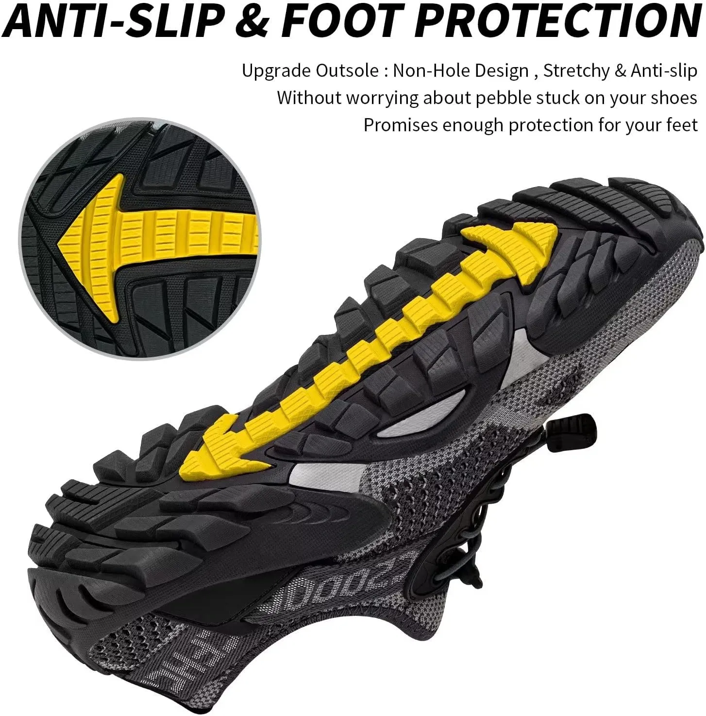SOBASO Water Shoes Women Men Quick Drying Swim Beach Aqua Shoes for Water Sport Diving Hiking Sailing Travel