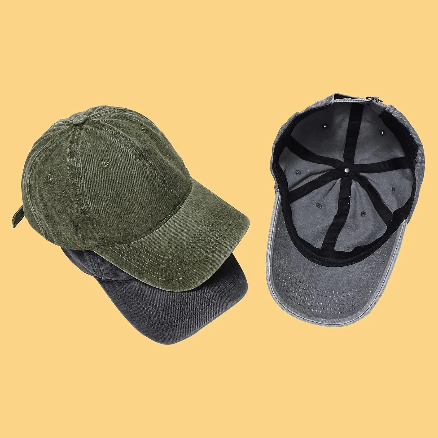 Solid Color Baseball Cap, Washed Retro Men's and Women's Cotton Baseball Cap, Adjustable Dad's Cap 6pcs 3pcs 1pcs