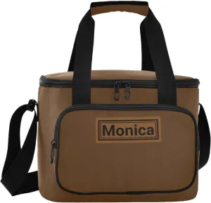 Solid Color Custom Soft Cooler Bag with Zipper Personalized Portable Insulated Cooler for Beach Camping Travel Work Lunchbox for Men Women