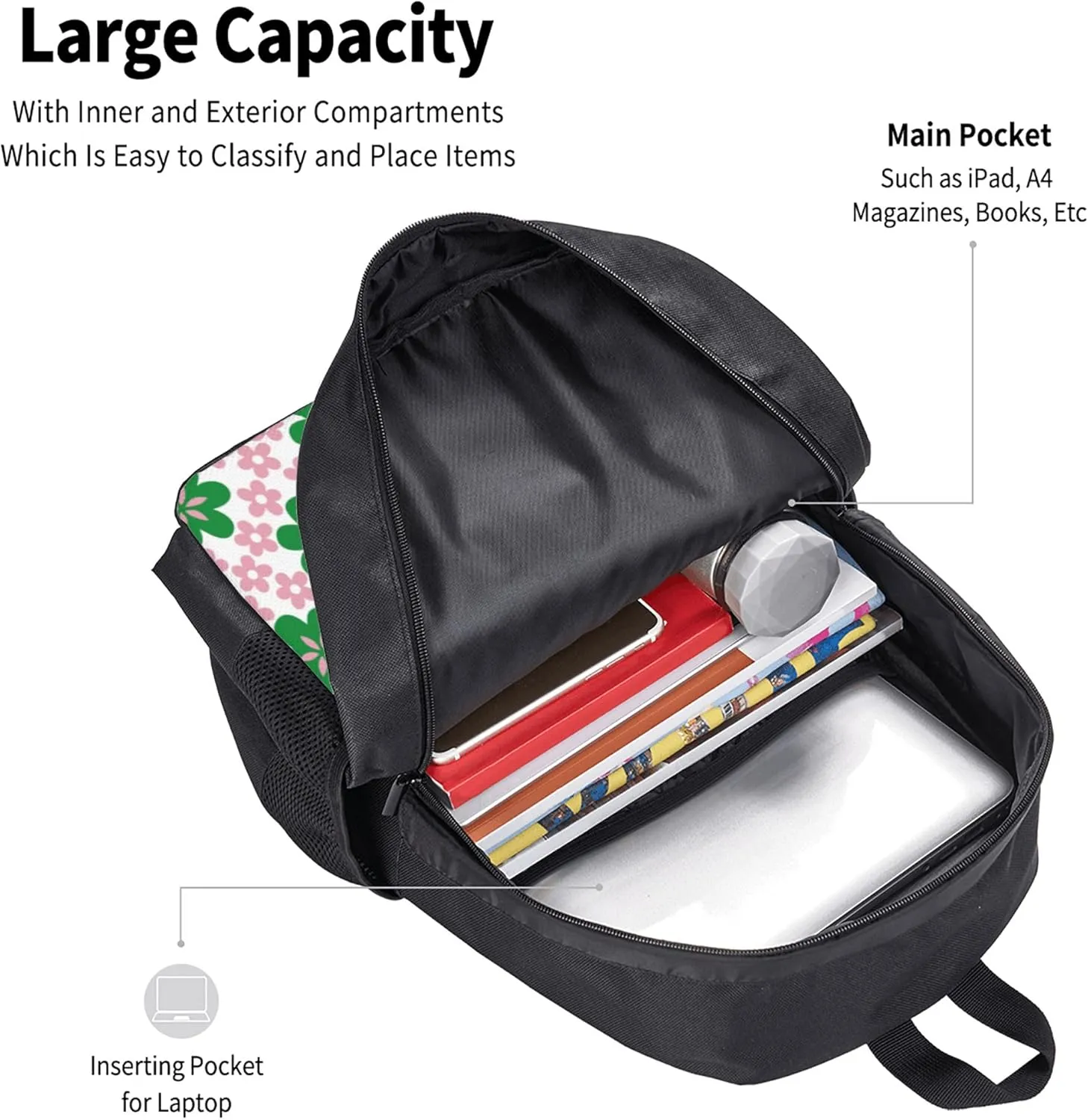 Sorority Multifunctional Backpack Large Travel Backpack for Men Women Computer Work Business Carry on Daypack