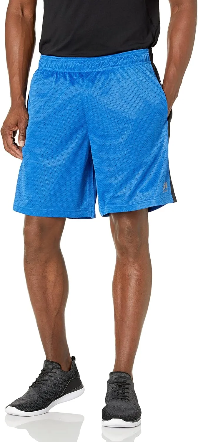 Southpole Men's Athletic Gym Mesh Shorts with Pockets, Lightweight, Quick Dry, Breathable
