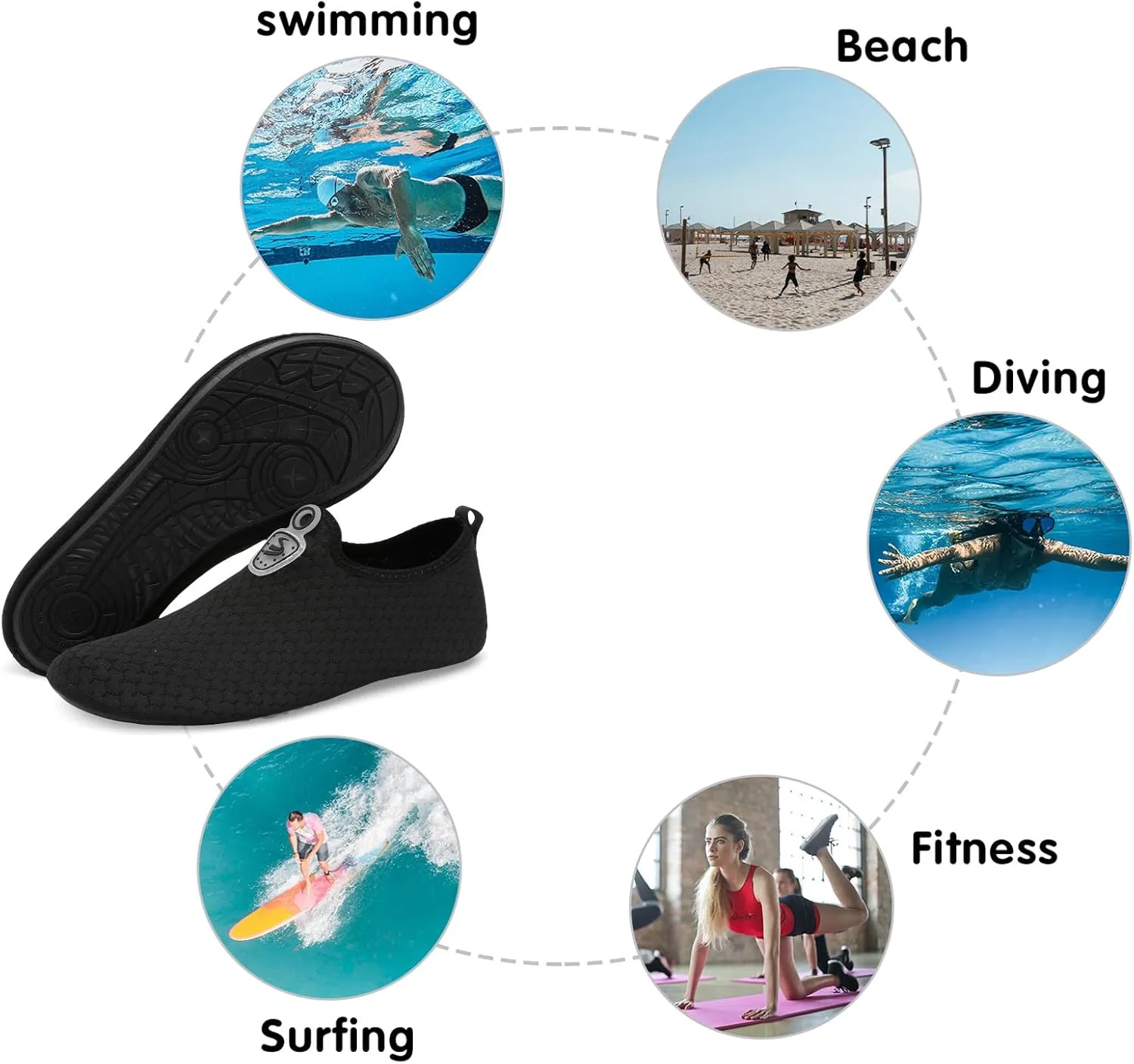Spesoul Water Shoes for Women Men Quick Dry Aqua Socks Water Sneakers Outdoor Beach Swim Shoes