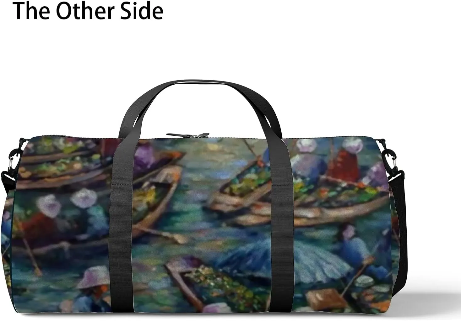 Sports Gym Bag for Women and Men Waterproof Art Painting Oil Color Duffel Bag Lightweight Carryon Traveling Boarding Gripsack