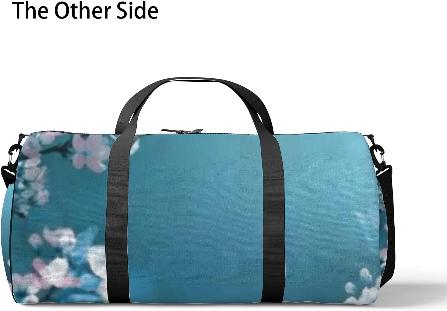 Sports Gym Bag for Women and Men Waterproof Floral Spring Light Blue Sky Duffel Bag Lightweight Carryon Traveling Boarding Gripsack