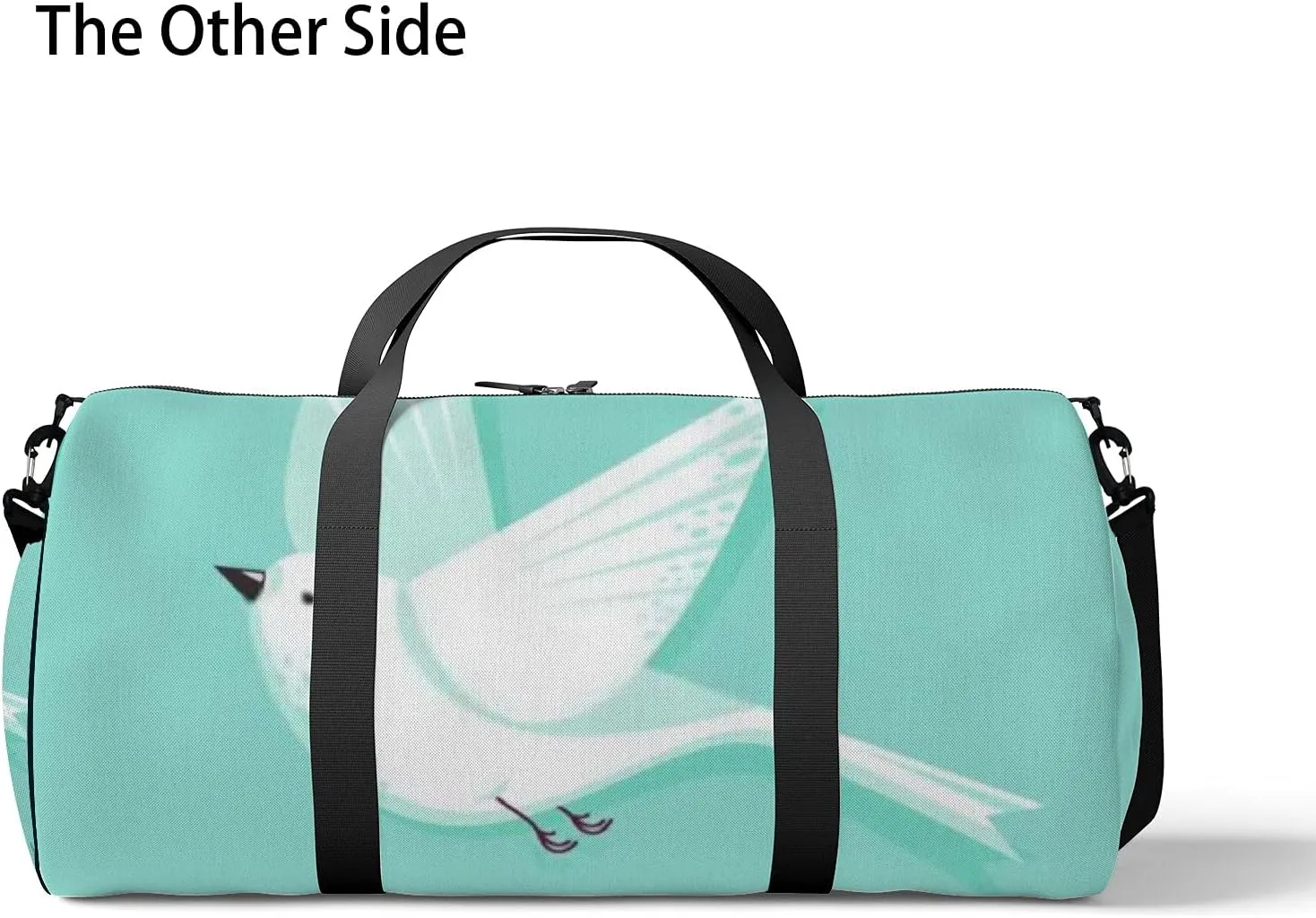 Sports Gym Bag for Women and Men Waterproof Flying Dove Cute Bird Blue Duffel Bag Lightweight Carryon Traveling Boarding Gripsack