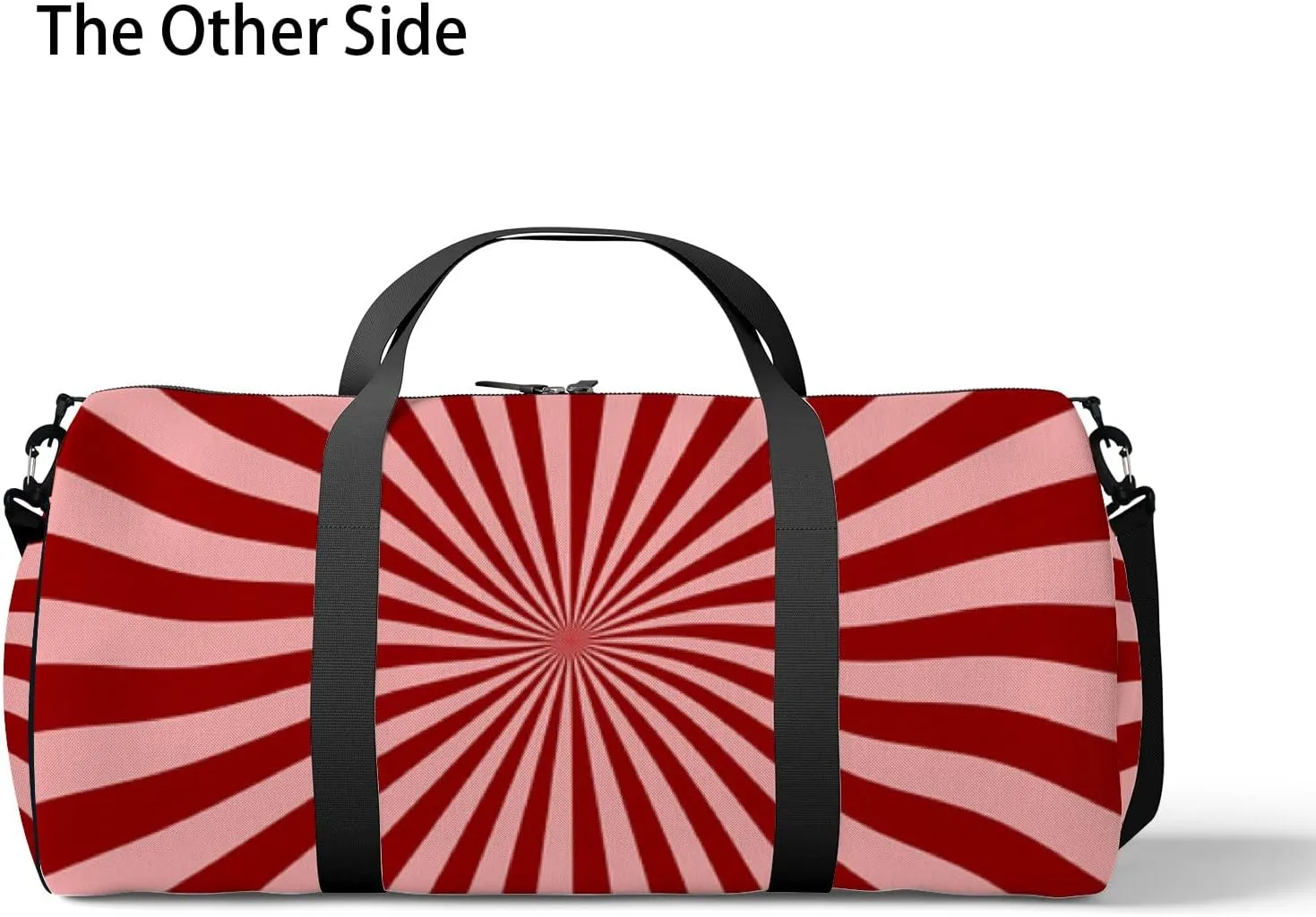 Sports Gym Bag for Women and Men Waterproof Sun Light Line Pink Red Duffel Bag Lightweight Carryon Traveling Boarding Gripsack