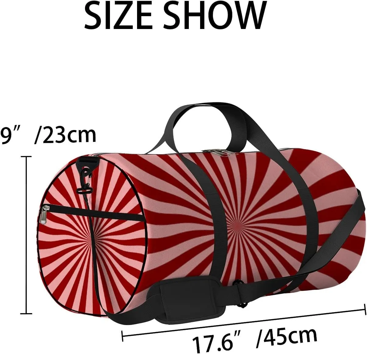 Sports Gym Bag for Women and Men Waterproof Sun Light Line Pink Red Duffel Bag Lightweight Carryon Traveling Boarding Gripsack