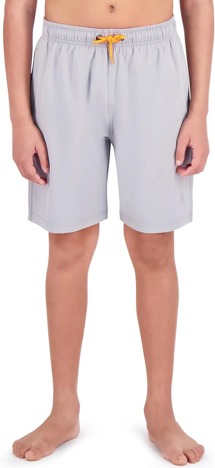 Spyder Boys' Swim Trunk Volley Shorts– Quick-Dry, UPF 30 , 4-Way Stretch, Brief Liner, Pockets