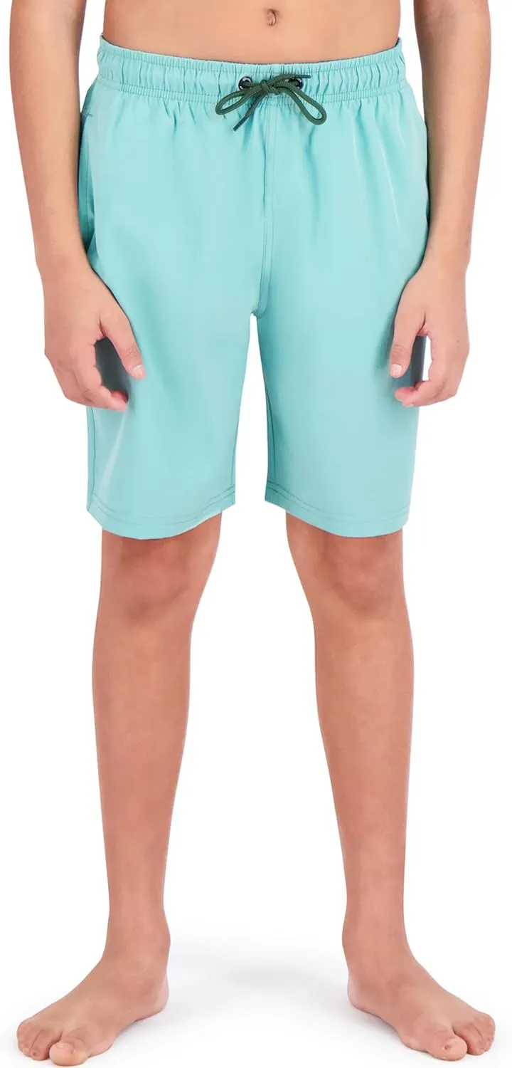 Spyder Boys' Swim Trunk Volley Shorts– Quick-Dry, UPF 30 , 4-Way Stretch, Brief Liner, Pockets