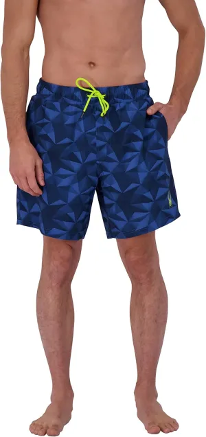 Spyder Men's Swim Trunks, Stretch, Quick-Dry, 7-inch Board Shorts, UPF 50 , Brief Liner
