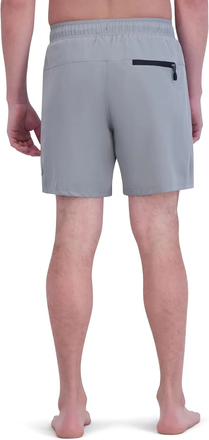 Spyder Men's Swim Trunks, Stretch, Quick-Dry, 7-inch Board Shorts, UPF 50 , Compression Boxer Liner