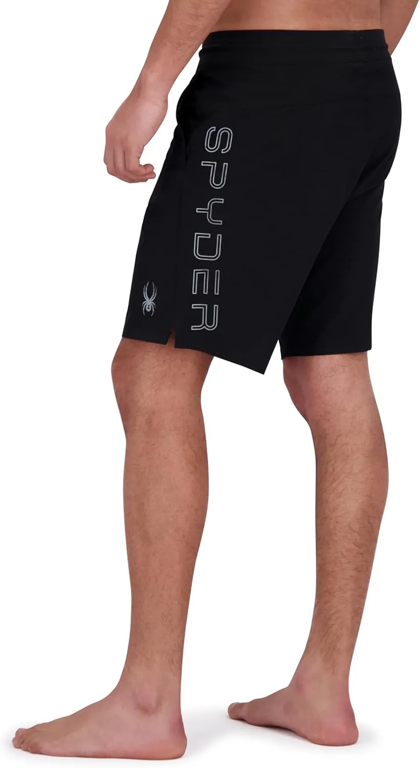 Spyder Men's Swim Trunks, Stretch, Quick-Dry, 9” Inseam Board Shorts, UPF , Pockets, Brief Liner
