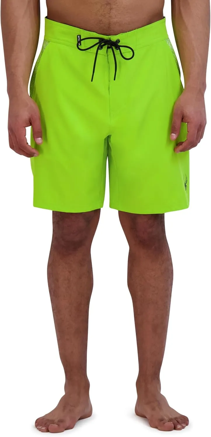 Spyder Men's Swim Trunks, Stretch, Quick-Dry, 9” Inseam Board Shorts, UPF , Pockets, Compression Boxer Liner