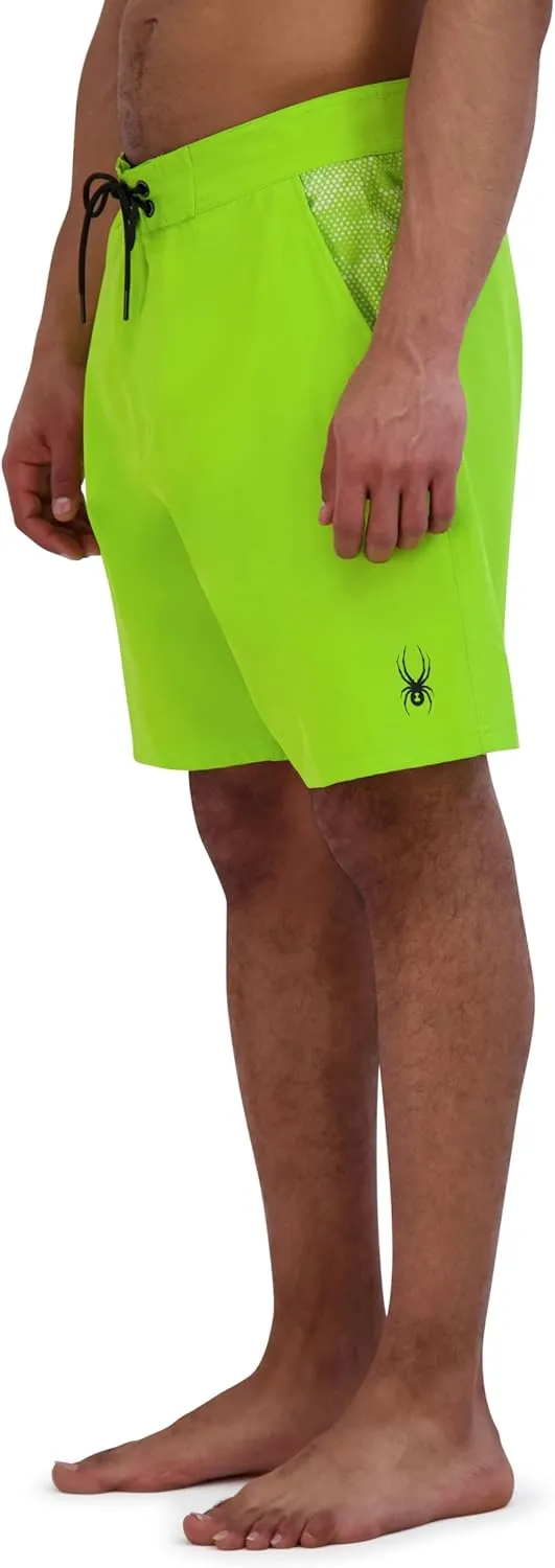 Spyder Men's Swim Trunks, Stretch, Quick-Dry, 9” Inseam Board Shorts, UPF , Pockets, Compression Boxer Liner