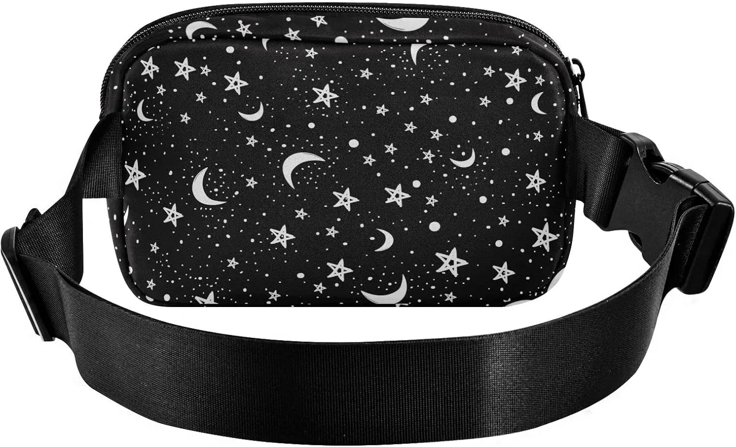 Star and Moon Fanny Pack Fashion Belt Bag Women Waist Bag Waterproof Adjustable Strap Casual Travel Hiking Cycling Running