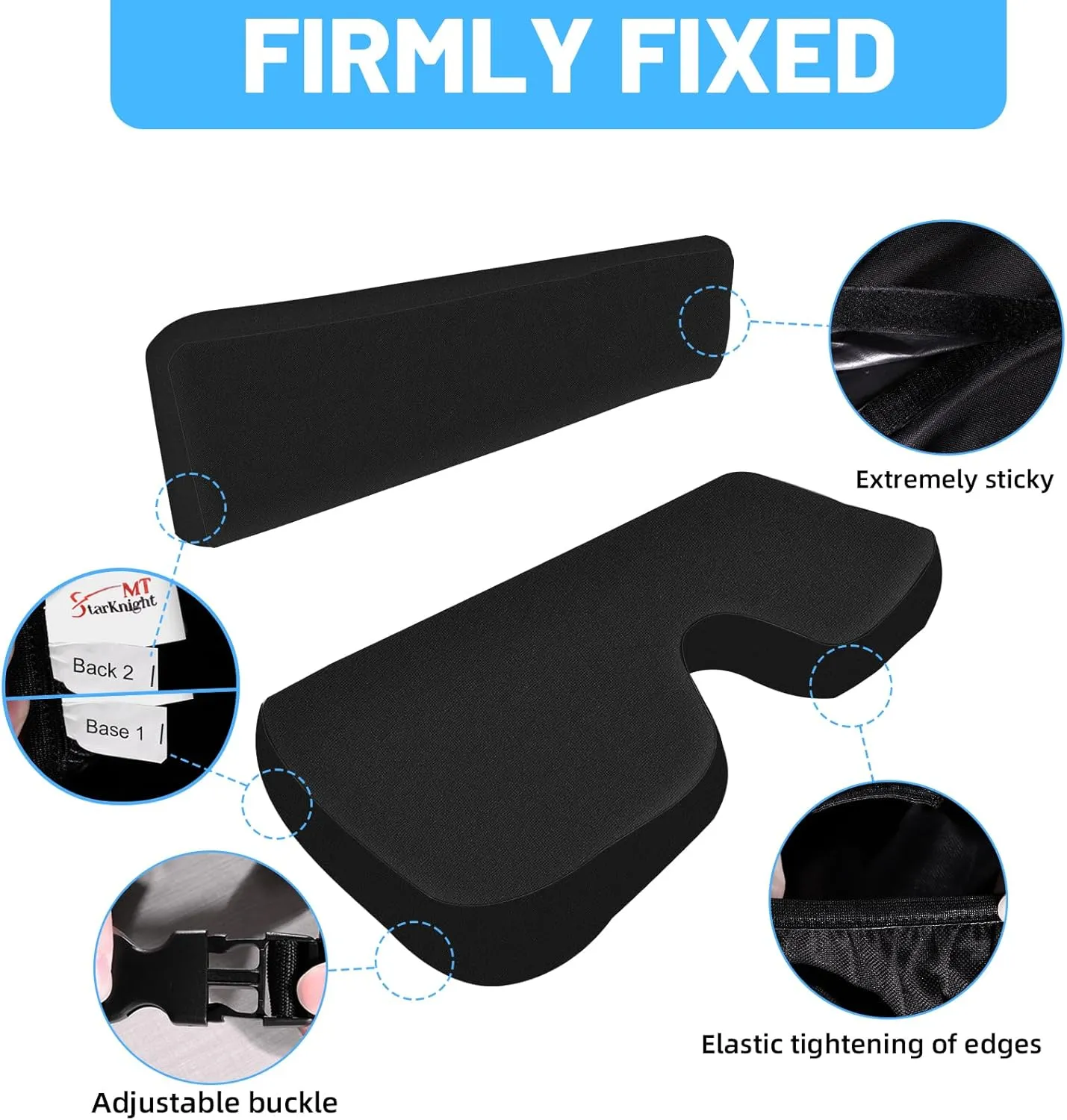 StarknightMT RTV Seat Cover Compatible with Kubota RTV 400 & RTV 500 UTV Seat Covers Waterproof Black Seat Cover