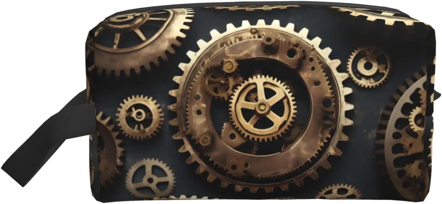 Steampunk Gears print Travel Toiletry bag Toiletry bag for women men Cosmetic bag Travel accessories for Women Men