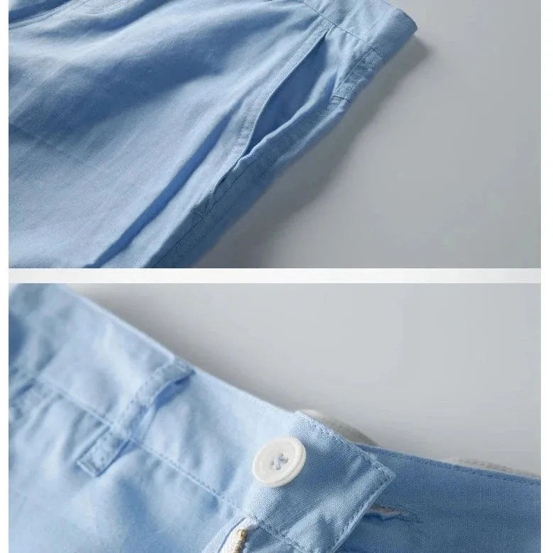 Summer Cotton Linen Beach Shorts