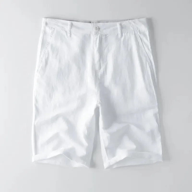 Summer Cotton Linen Beach Shorts
