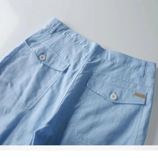 Summer Cotton Linen Beach Shorts