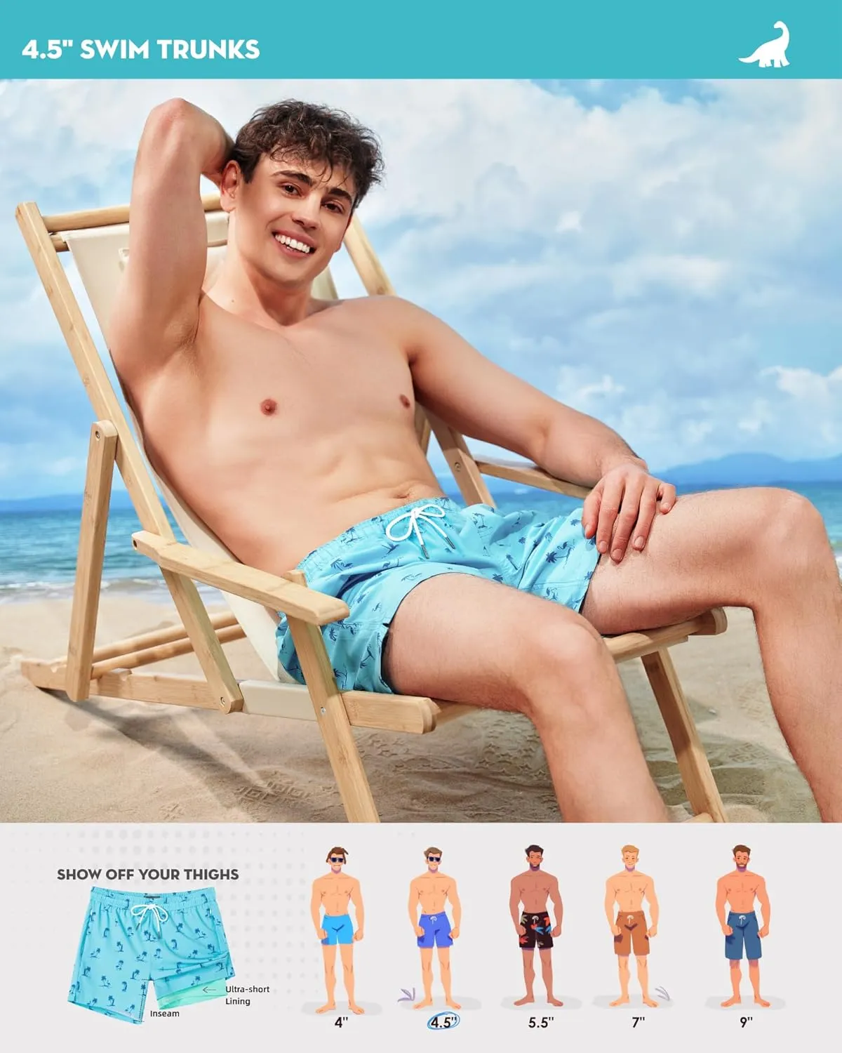 SURF CUZ Mens Swim Trunks with Compression Liner Quick Dry Swim Shorts Swimming Trunks 2 in 1 Bathing Suit Zipper Pockets