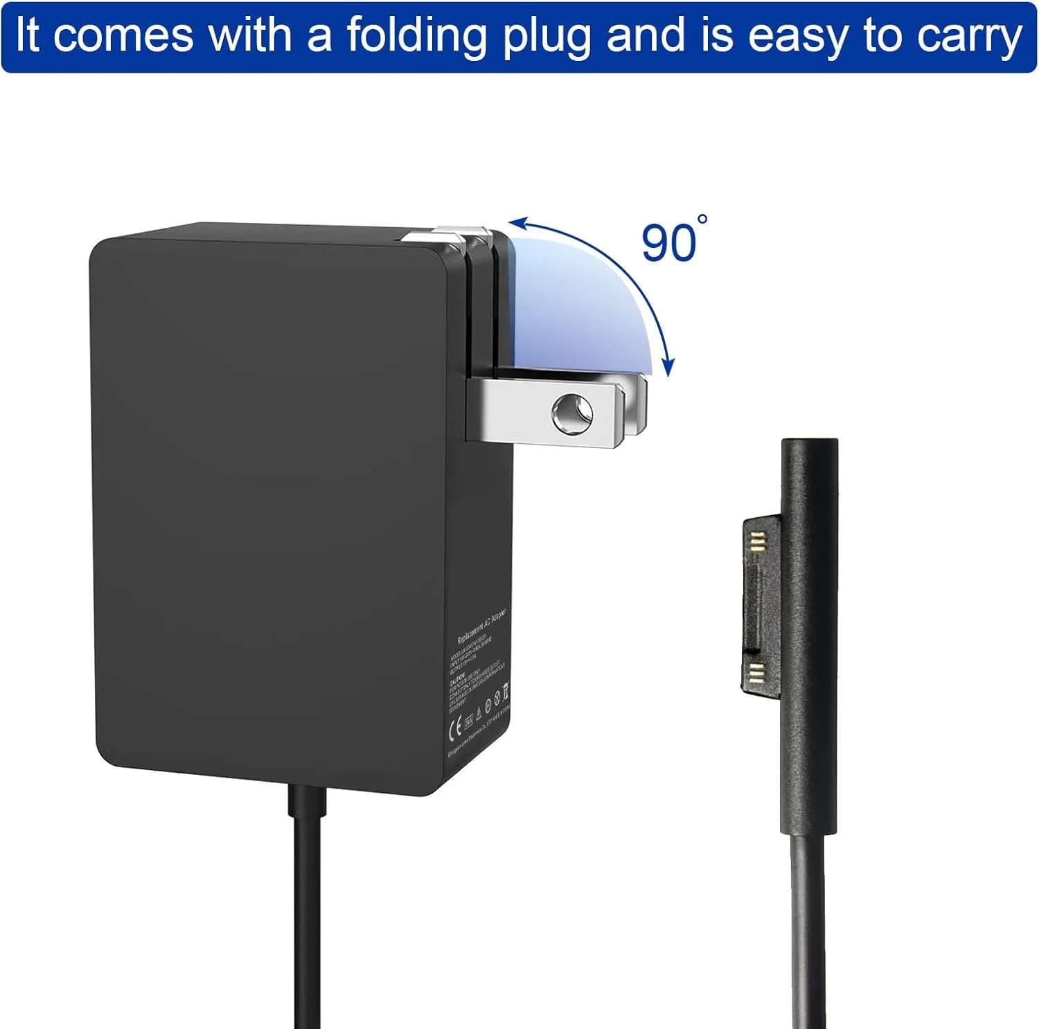 Surface 24W 15V 1.6A Go Charger, Power Supply Adapter Compatible with Microsoft Surface Go/Go 2/Go 3/Surface Pro 4 Core m3/Surface Pro 3 Core m3 AC Power Adapter