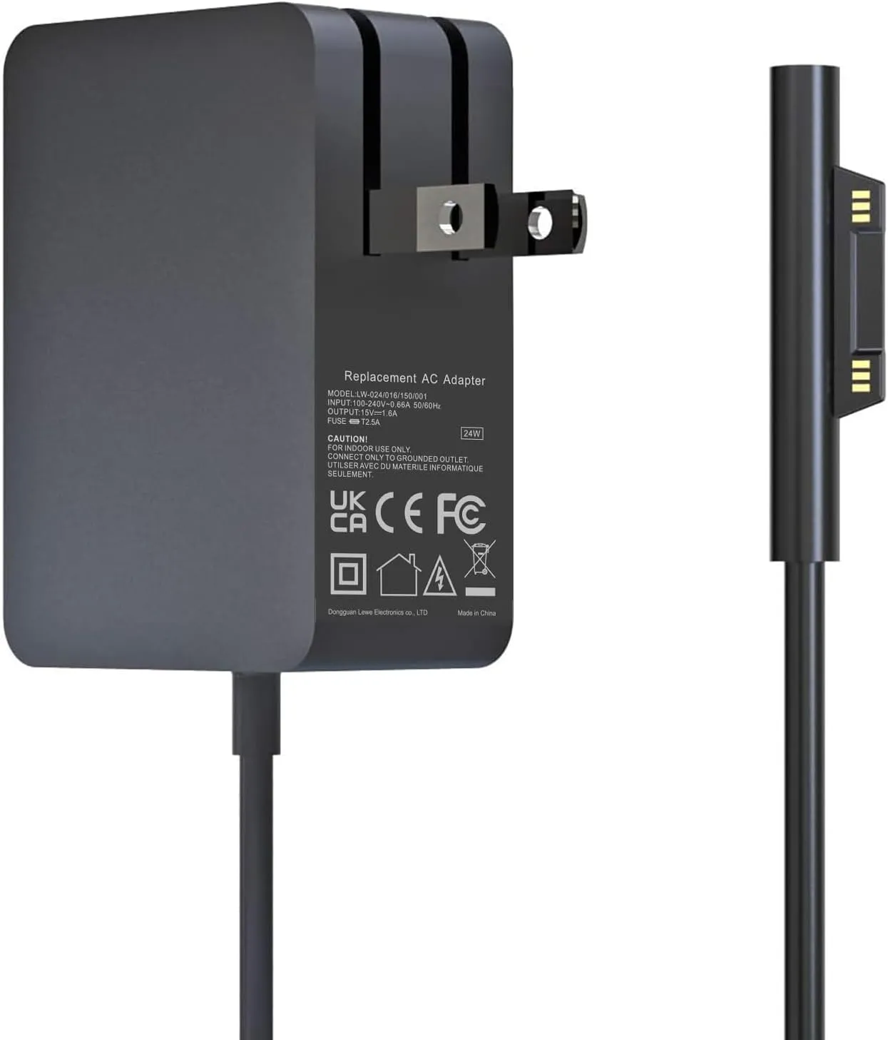 Surface 24W 15V 1.6A Go Charger, Power Supply Adapter Compatible with Microsoft Surface Go/Go 2/Go 3/Surface Pro 4 Core m3/Surface Pro 3 Core m3 AC Power Adapter
