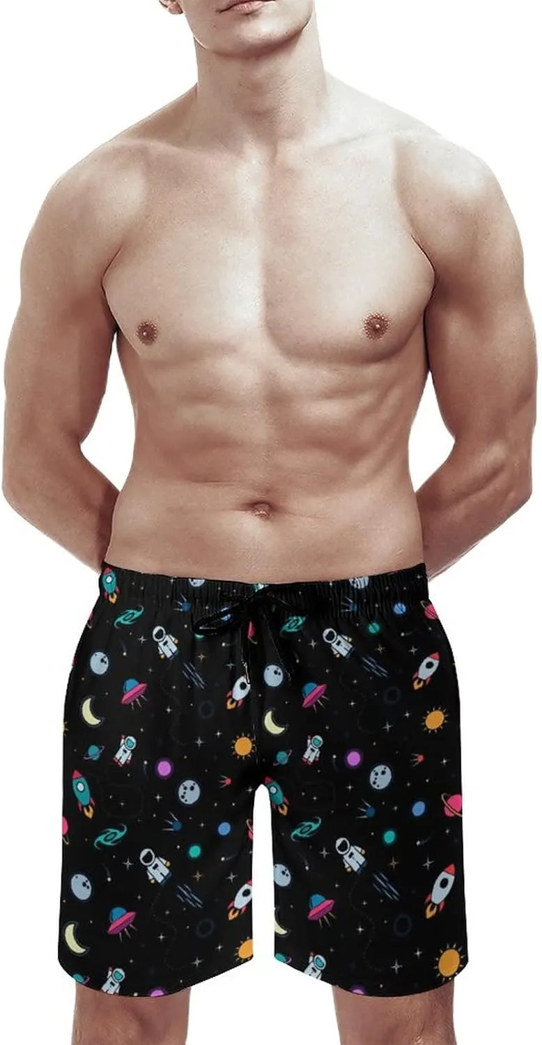 Swim Trunks Mens Quick Dry Beach Shorts with Mesh Lining Swimwear Bathing Suits
