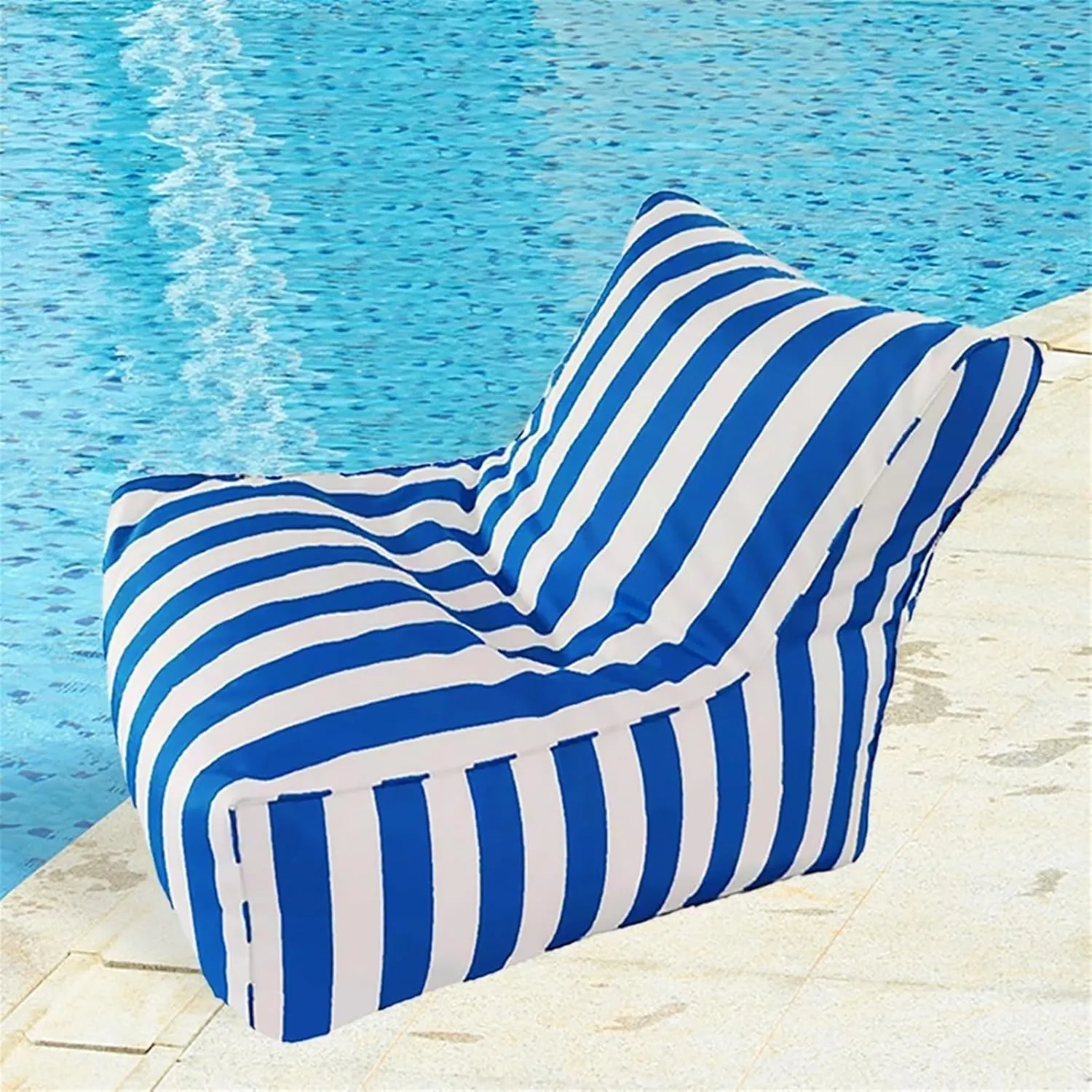 SXBCyan Floating Bean Bag for Pool - Outdoor Waterproof Bean Bag Chairs for Adults - Reusable Bean Bag for Swimming Without Filler Garden Beach Camp Beanbag Sofa Bed Puff Lounge(Navy Blue)