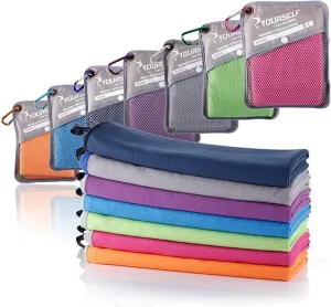 SYOURSELF Microfiber Camping Towel, Quick Dry Towel, Soft Absorbent Compact Travel Gym Workout Sweat Towel for Beach Yoga Swim Travel Camping Hiking Backpack Essentials (M:40"x20")