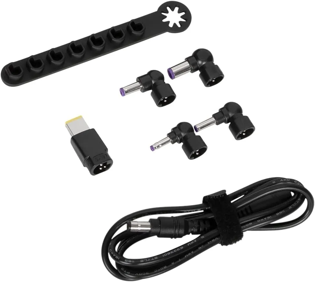 Targus 90W Legacy Power Accessory Kit (DC Cable to Tip   5 Tips   Storage Bar) - 1.8M